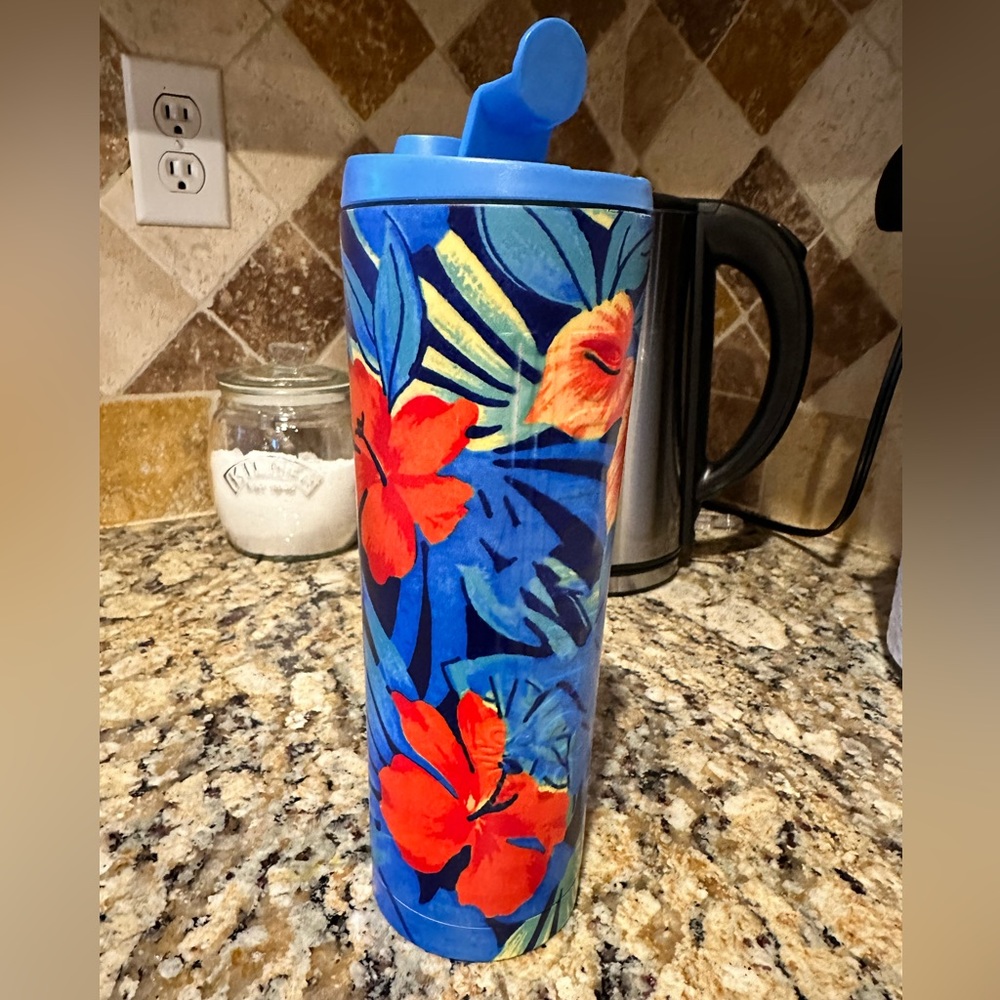Dutch Brothers Stainless Steel Mug 20 Oz Coffee Hawaiian Blue Tumbler